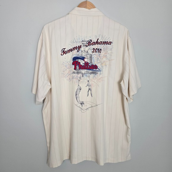 Tommy Bahama Mens Phillies Limited Edition Button Up Shirt XL Weekend Americana